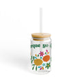 Porque Yo Dije Floral Sipper Glass | 16oz Straw Tumbler