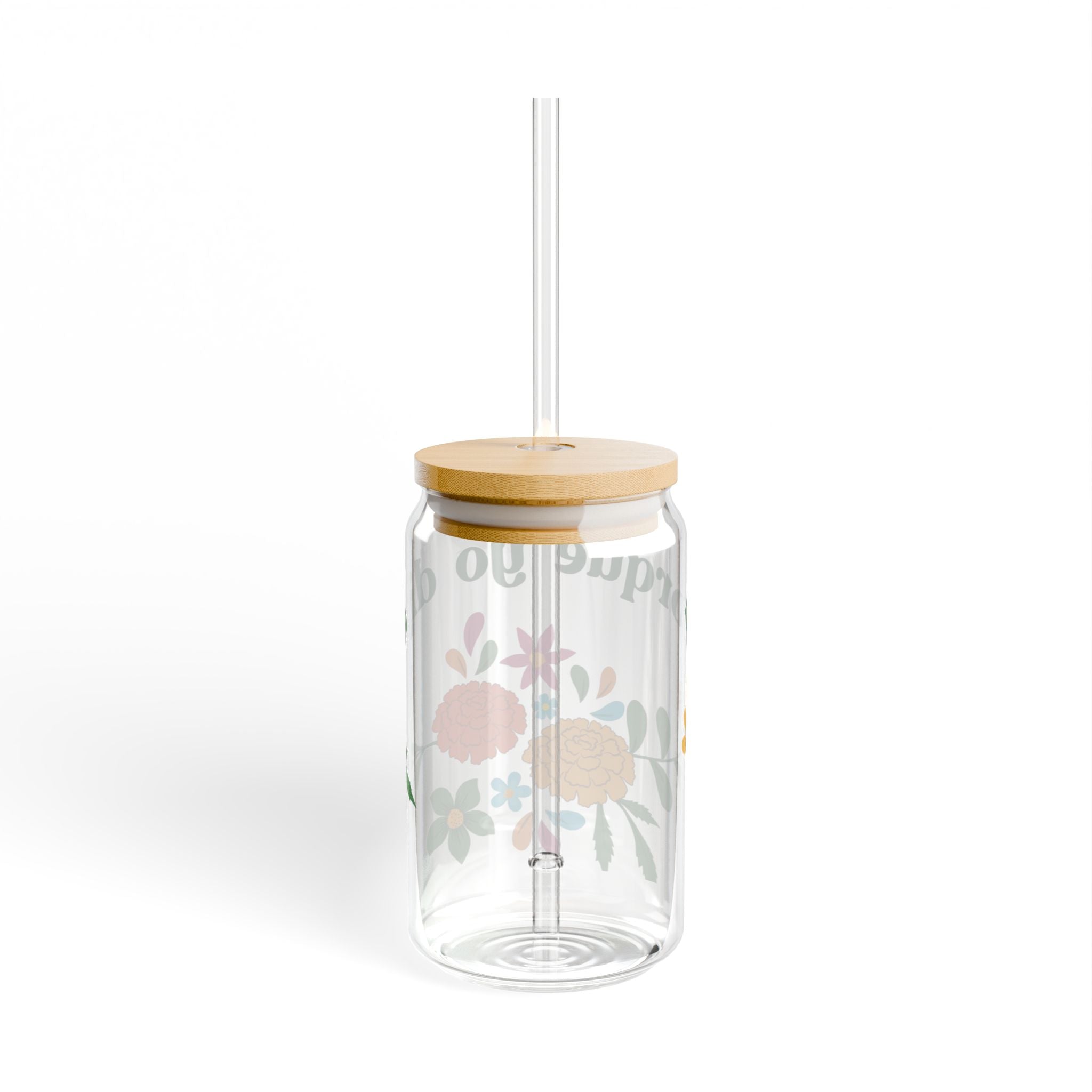 Porque Yo Dije Floral Sipper Glass | 16oz Straw Tumbler